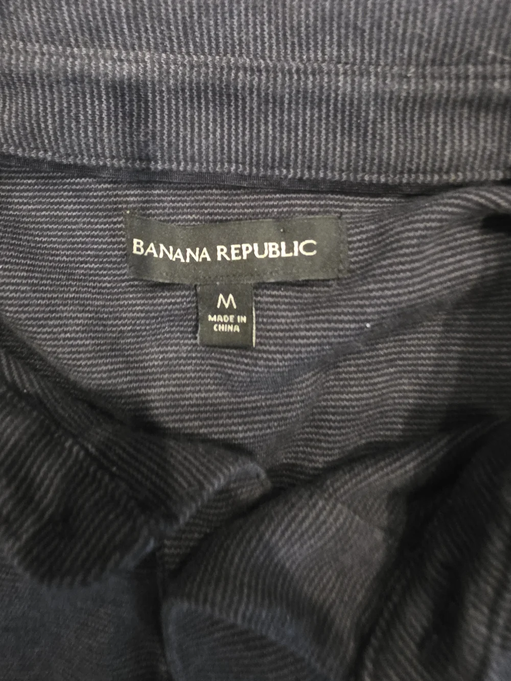 Banana Republic Black Short-Sleeve Polo M